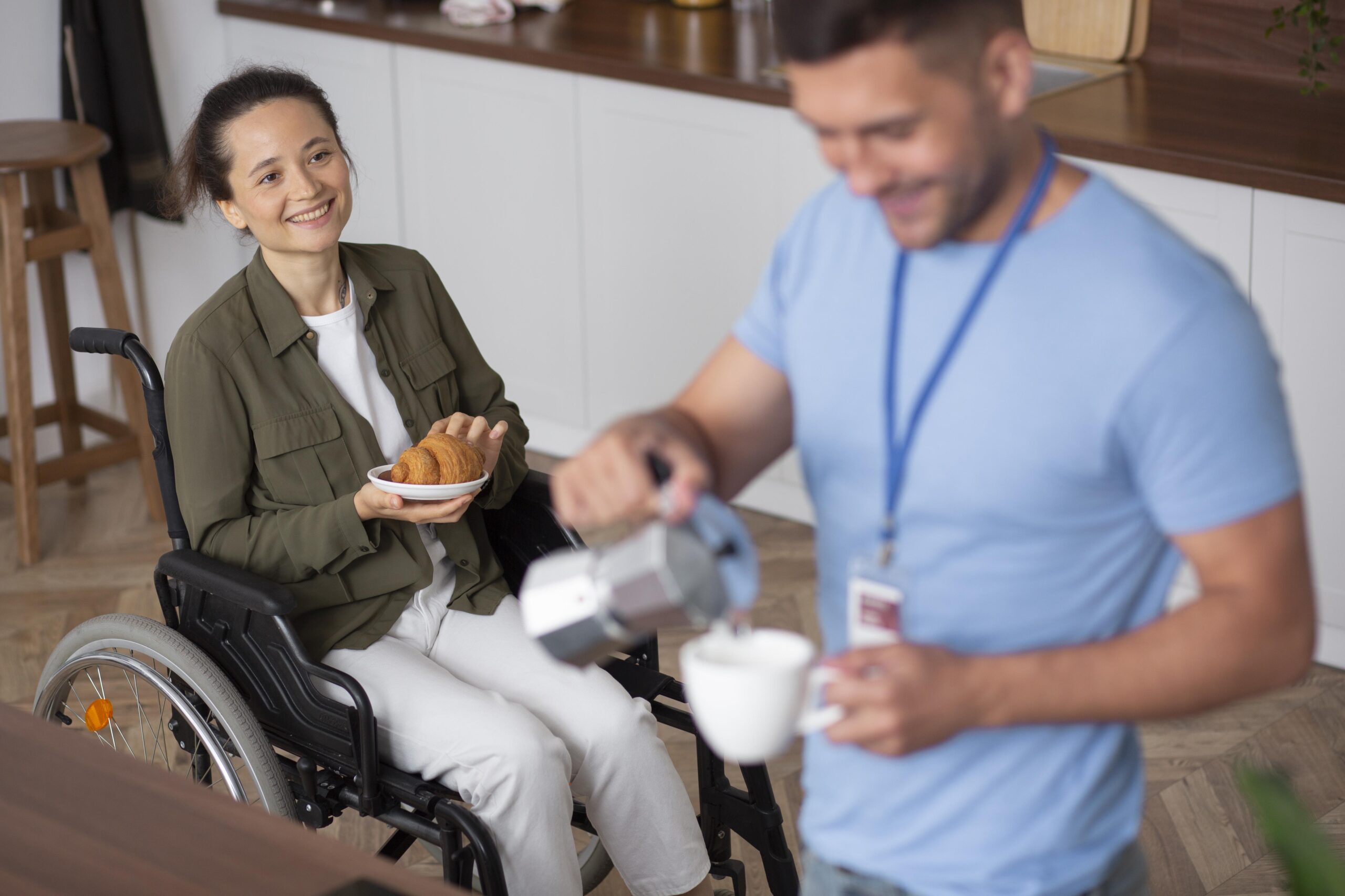 Qualified nurse providing community nursing care to a participant